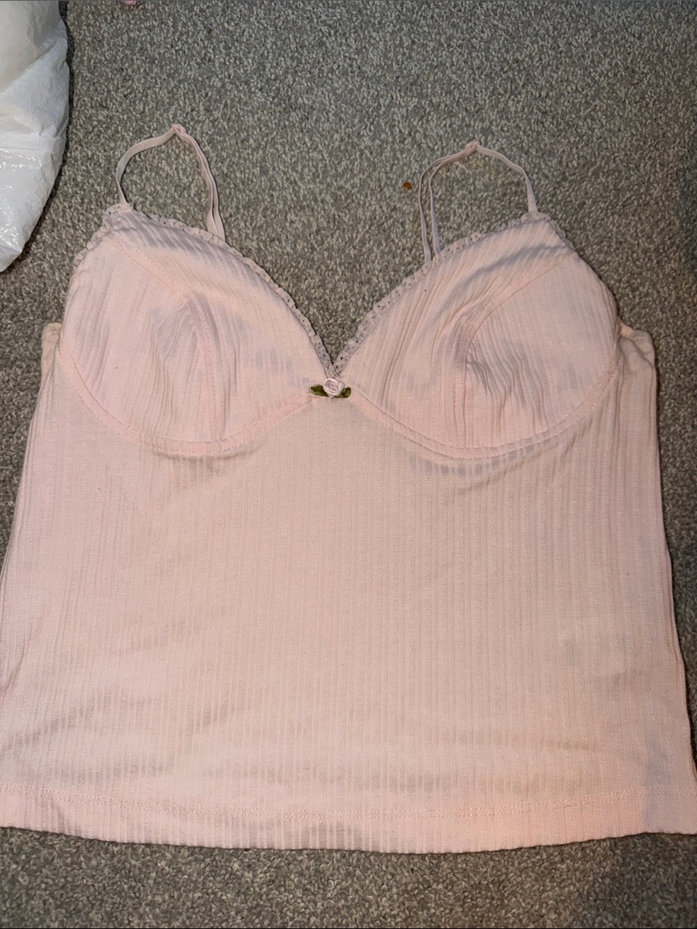 Miami baby pink crop tank top